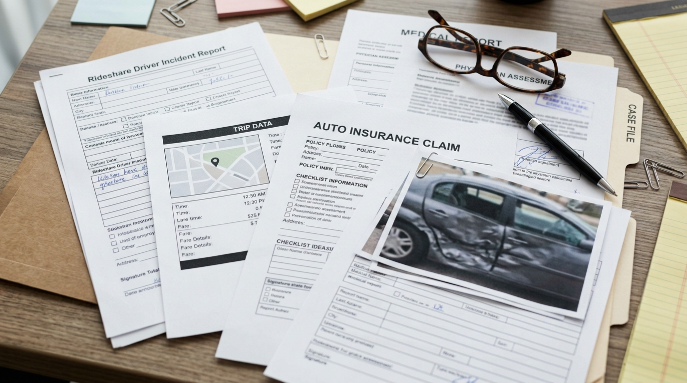 New York Uber and Lyft driver injury claim review documents